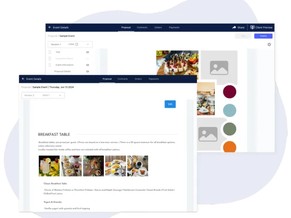 Venue software proposals and invoicing